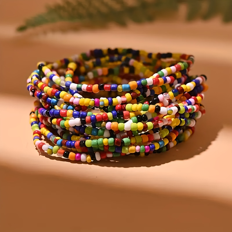 Bohemian Seed Bead Bracelets Stackable Bangles